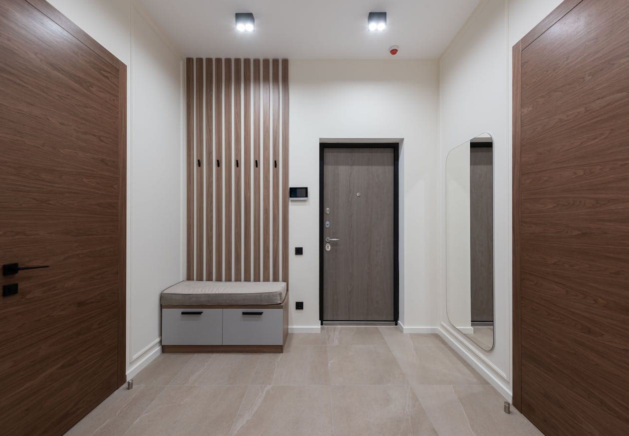 Residential Hallway — Mirror Detail