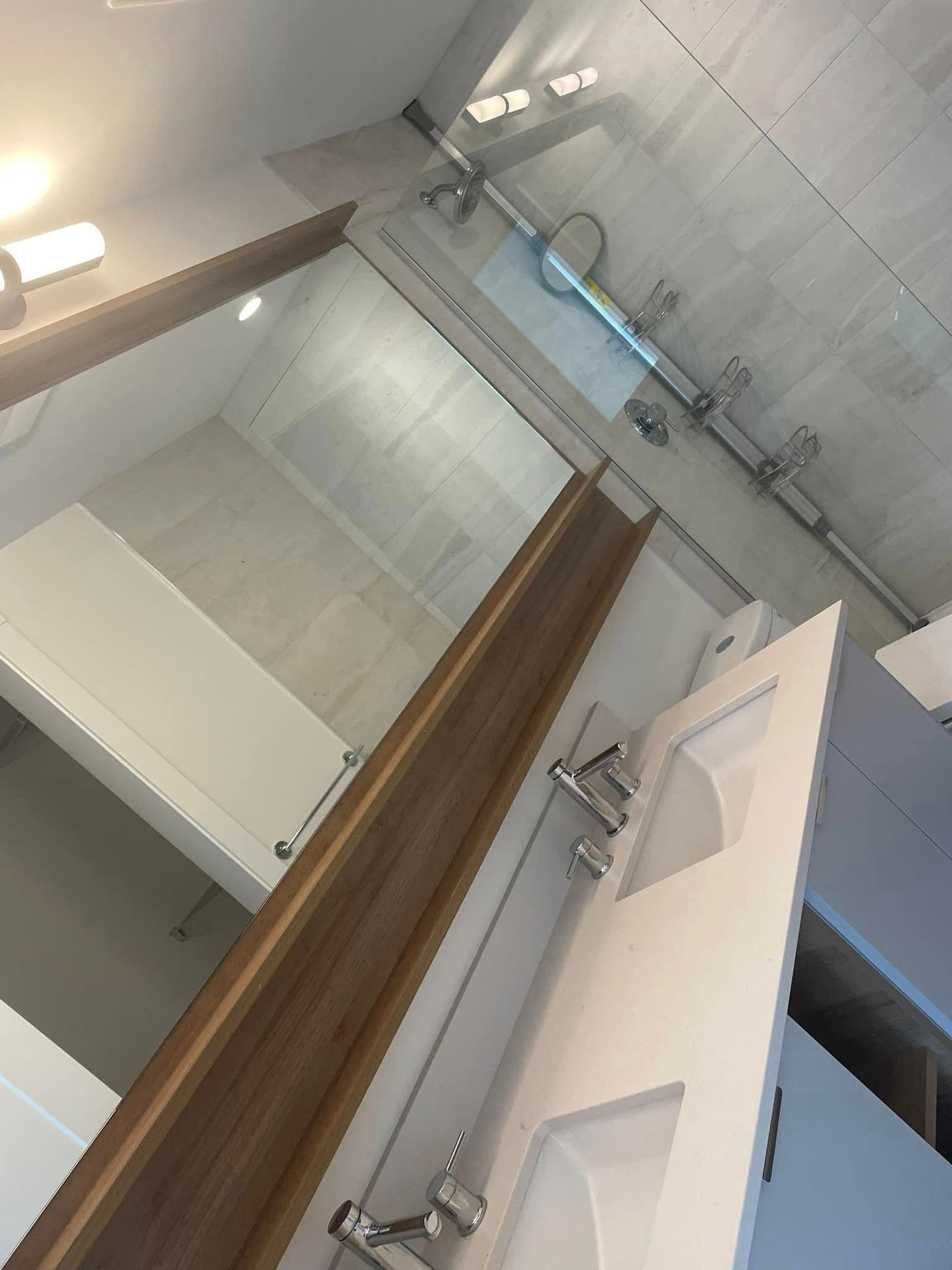 Contemporary Bath — Double Vanity Sanitation